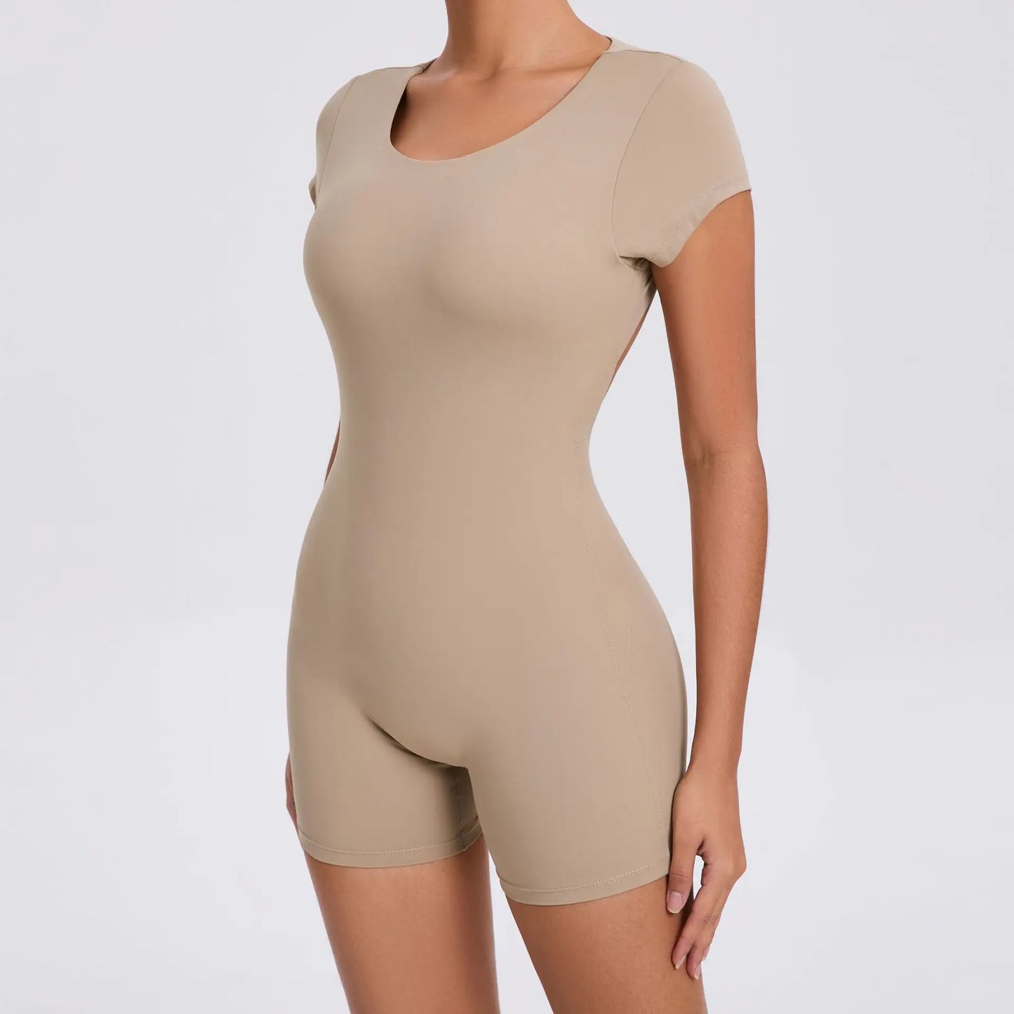 GearUp Women’s Open-Back gym Jumpsuit – Tight-Fit Bodysuit for Gym, Fitness & Cycling