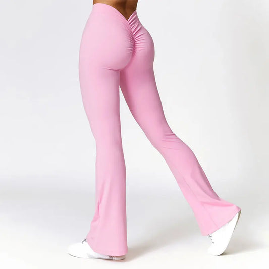 GearUp High-Waisted Flare Yoga Pants – Wide-Leg Gym & Fitness Leggings for Women