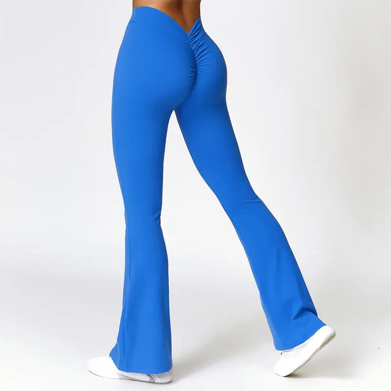 GearUp High-Waisted Flare Yoga Pants – Wide-Leg Gym & Fitness Leggings for Women