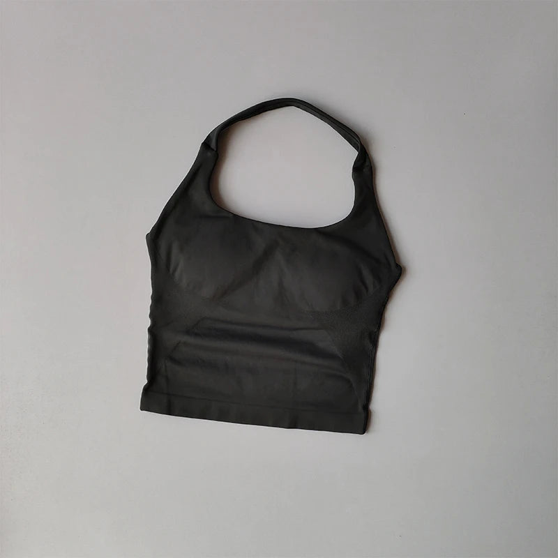 GearUp Neck Halter Gym Top – Women’s High-Support Active Wear
