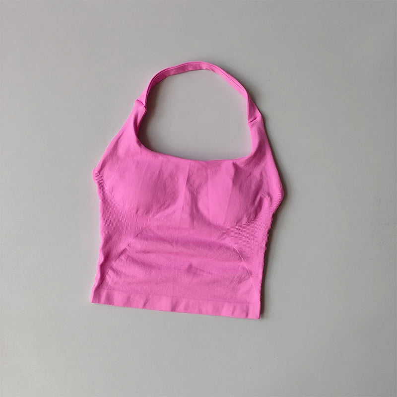 GearUp Neck Halter Gym Top – Women’s High-Support Active Wear