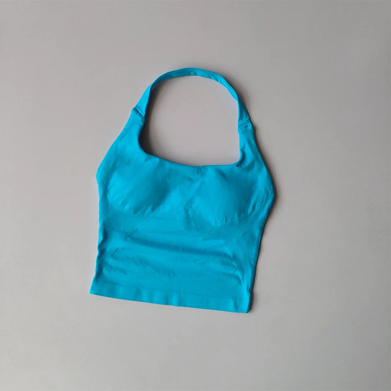 GearUp Neck Halter Gym Top – Women’s High-Support Active Wear