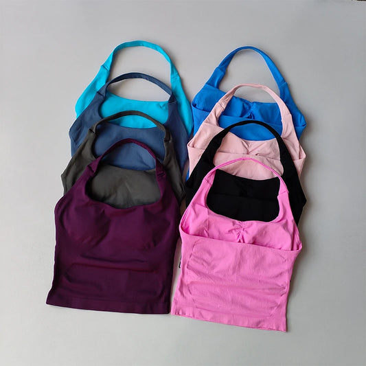 GearUp Neck Halter Gym Top – Women’s High-Support Active Wear