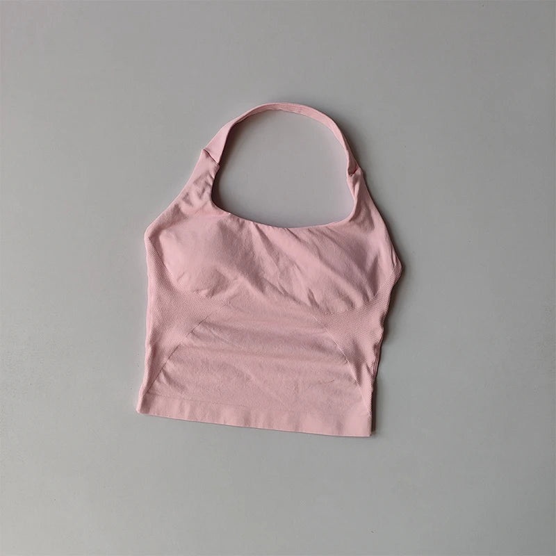 GearUp Neck Halter Gym Top – Women’s High-Support Active Wear