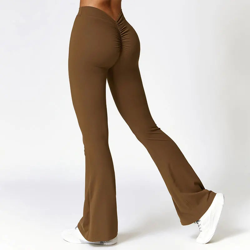 GearUp High-Waisted Flare Yoga Pants – Wide-Leg Gym & Fitness Leggings for Women
