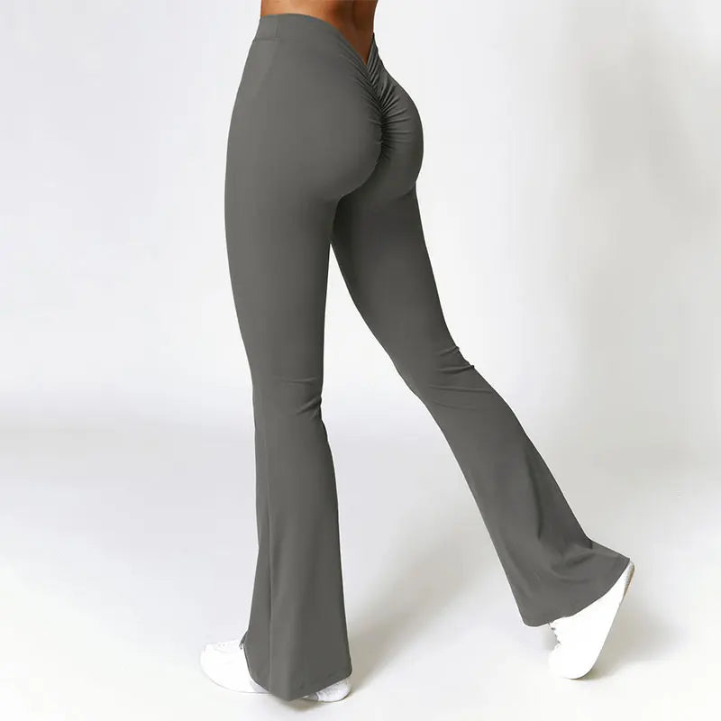 GearUp High-Waisted Flare Yoga Pants – Wide-Leg Gym & Fitness Leggings for Women