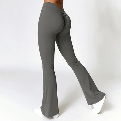 GearUp High-Waisted Flare Yoga Pants – Wide-Leg Gym & Fitness Leggings for Women